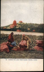 44. ACROSS THE LAKE FROM ISLAND, PEKING, CHINA Postcard