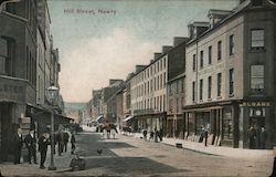 Looking Along Hill Street Postcard