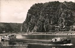 M.S. Bosco Passing Loreley Rock Postcard
