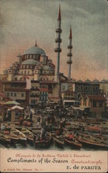 Valide Sultan Mosque Constantinople, Turkey Greece, Turkey, Balkan States Postcard Postcard Postcard