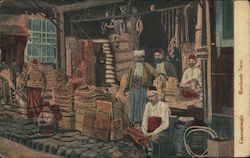 Turkish Merchants in Constantinople Postcard