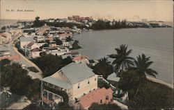 Aerial View of Town and Bay Postcard