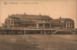 Middelkerke - Le Casino et le Tennis Belgium Postcard Postcard Postcard