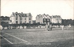 View of Tennis Courts Postcard