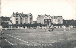 View of Tennis Courts Criccieth, Wales Postcard Postcard Postcard