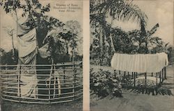 Graves of Bene Headmen - Kamerun, west Africa Postcard