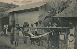 A missionary caravan - batanga, Kamerun West Africa Postcard
