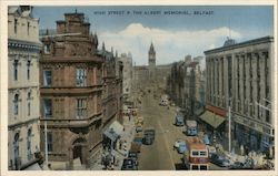 High Street & the Albert Memorial Belfast, Northern Ireland Postcard Postcard Postcard