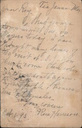 Letter to Cousin Roy Parkinson from Rose Harrison Postcard