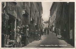 572. Lugano. Via della Cattedrale Postcard