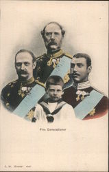 Four Generations of Danish Kings Postcard