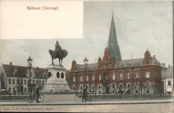 Main Square, Karl X Gustav Monument, Town Hall Malmö, Sweden Postcard Postcard Postcard