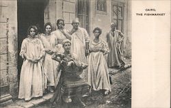 People at the Fishmarket Postcard