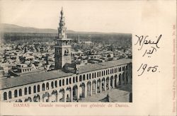 Damas - Grande Mosquee et vue generale de Damas Damascus, Syria Middle East Postcard Postcard Postcard