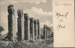 Aquaduct, Ruins of Ephesus Turkey Greece, Turkey, Balkan States Postcard Postcard Postcard