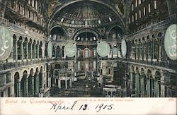 Interior View of Hagia Sophia Postcard