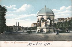 Fontaine Guillaume II et l'Hippodrome Constantinople, Turkey Greece, Turkey, Balkan States Postcard Postcard Postcard