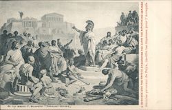 Pericles speaks on the Pnyx to justify the expendituresof the Acropolis Athenes, Greece Greece, Turkey, Balkan States Postcard P Postcard