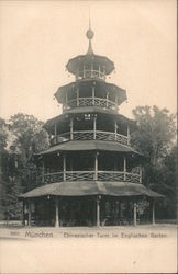 Munchen, Chinesischer Turm im Englischen Garten Postcard