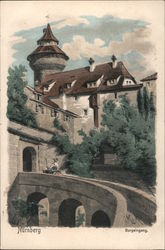Nurnberg, Burgeingang Postcard