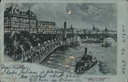 London Thames Embankment Postcard