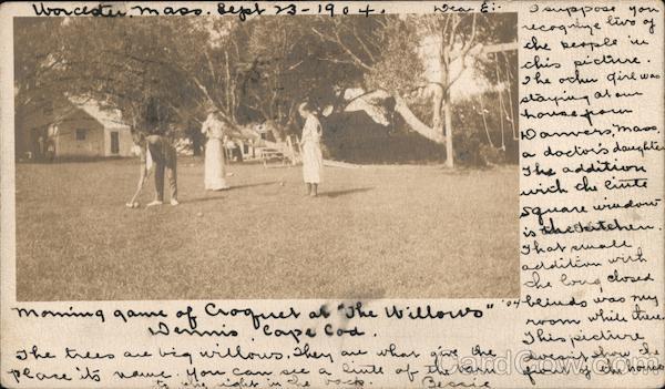 Morning Game of Croquet at The Willows Dennis Massachusetts