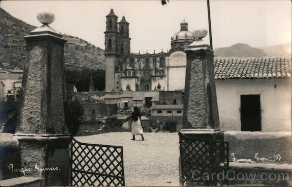 Parque Guerrero and Santa Prisca Church Taxco GR Mexico