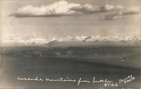 Cascade Mountains from Seattle Washington