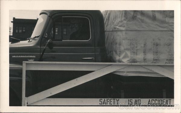 Man in International Work Truck Trucks