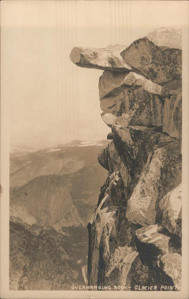 Overhaning Rock - Glacier Point Yosemite Valley California