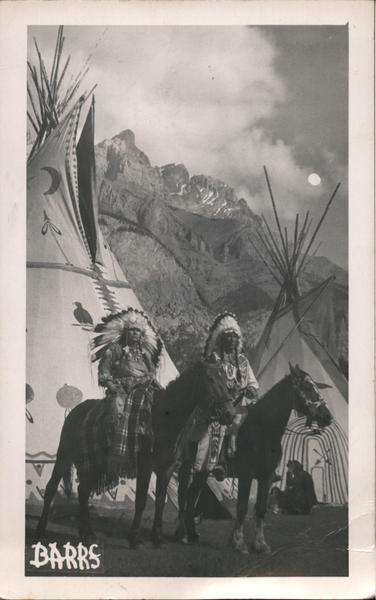 Two Indians on Horseback Native Americana