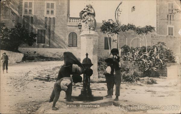 Children Drinking from a Fountain Birżebbuġa Malta
