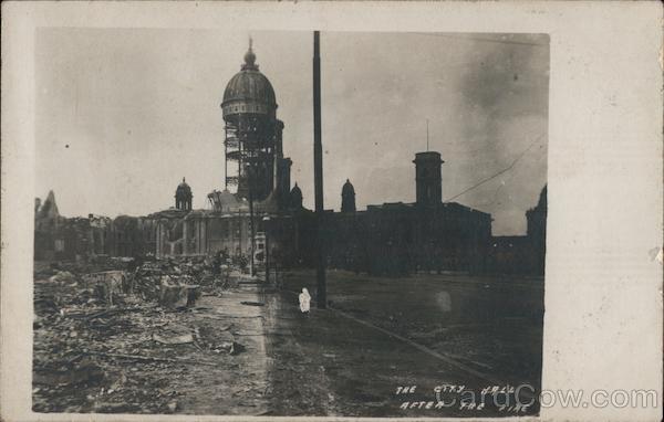 The City Hall After the Fire San Francisco California