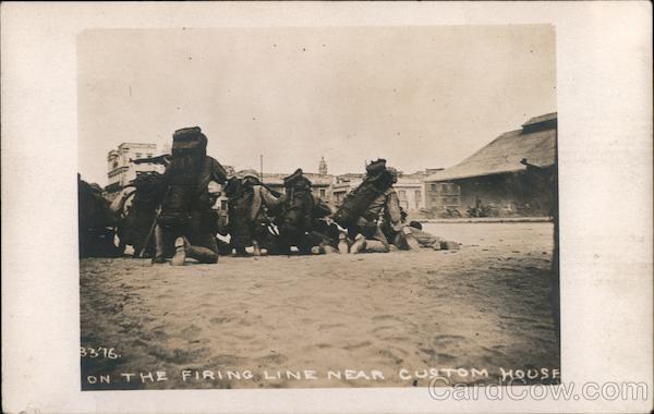 On the Firing Line Near Custom House Military