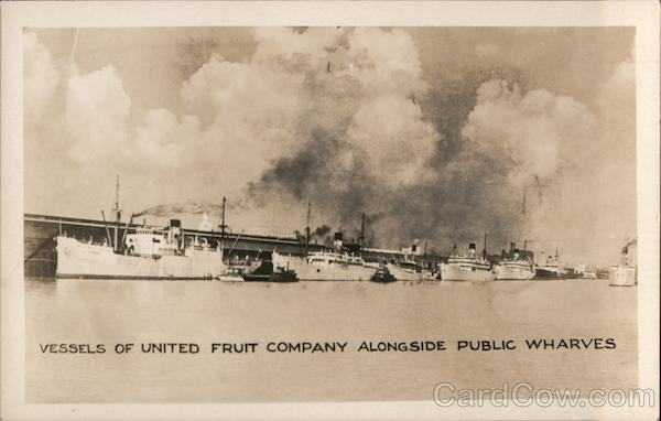 Vessels of United Fruit Company Alongside Public Wharves New Orleans Louisiana