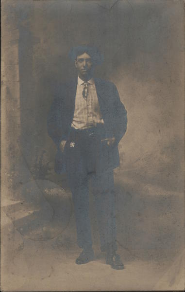 Charles Edson, Studio Portrait, Swastika Fob Louisville Illinois