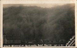 Black Blizzard or Panhandle Dust Storm Postcard
