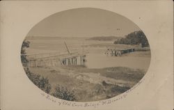 Ruins of 'Old Cove Bridge' Postcard