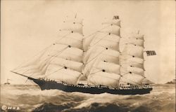 Ship Eclipse, a Maine Clipper Postcard