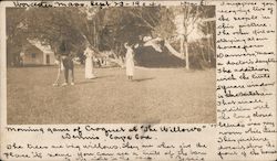 Morning Game of Croquet at "The Willows" Dennis, MA Postcard Postcard Postcard