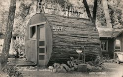 "He and She" on Redwood Highway California Outhouses & Bathrooms Postcard Postcard Postcard