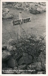 Grave Marker in Boothill Graveyard Tombstone, AZ Postcard Postcard Postcard