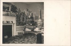 Interior of Hazel Bixby House, Ornate Wallpaper Postcard