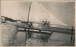Sailboat on Beach Postcard
