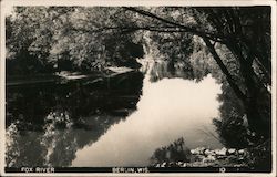 Fox River Berlin, WI Postcard Postcard Postcard