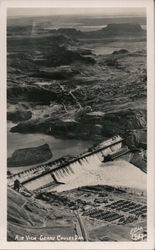 Air View Grand Coulee Dam Postcard