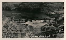 Air View, Grand Couler Dam Postcard