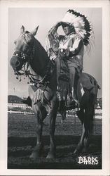 An Indian on a Horse Postcard