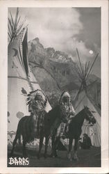 Two Indians on Horseback Postcard