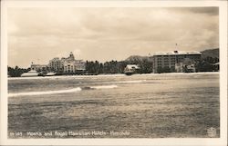 Moana and Royal Hawaiian Hotel Postcard